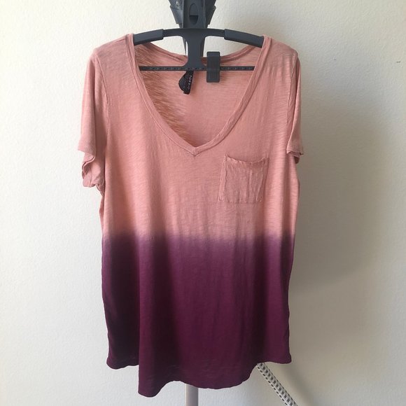 Torrid Tops - Torrid Ombre V-Neck Shirt with Pocket